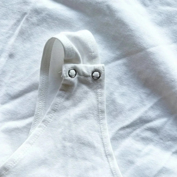 Tommy Hilfiger Size XXL Women's White Spell Out Stretch Bodysuit Sleeveless NEW! - Picture 5 of 6